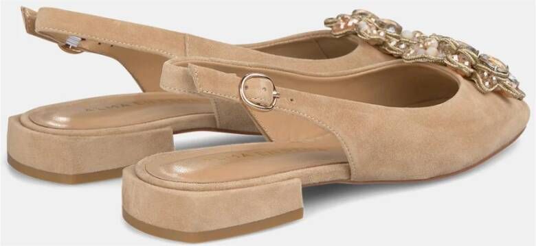 Alma en Pena Bloem Plat Schoen Beige Dames