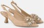 Alma en Pena Bloemige puntige neus hoge hak schoen Beige Dames - Thumbnail 2