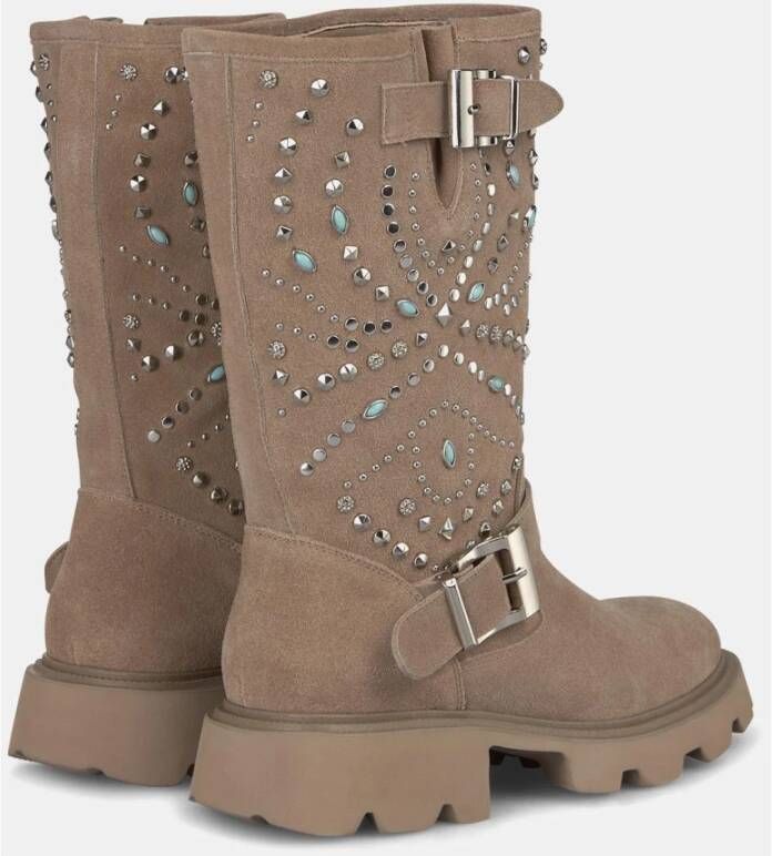 Alma en Pena Bootie zoolspoor studs Brown Dames