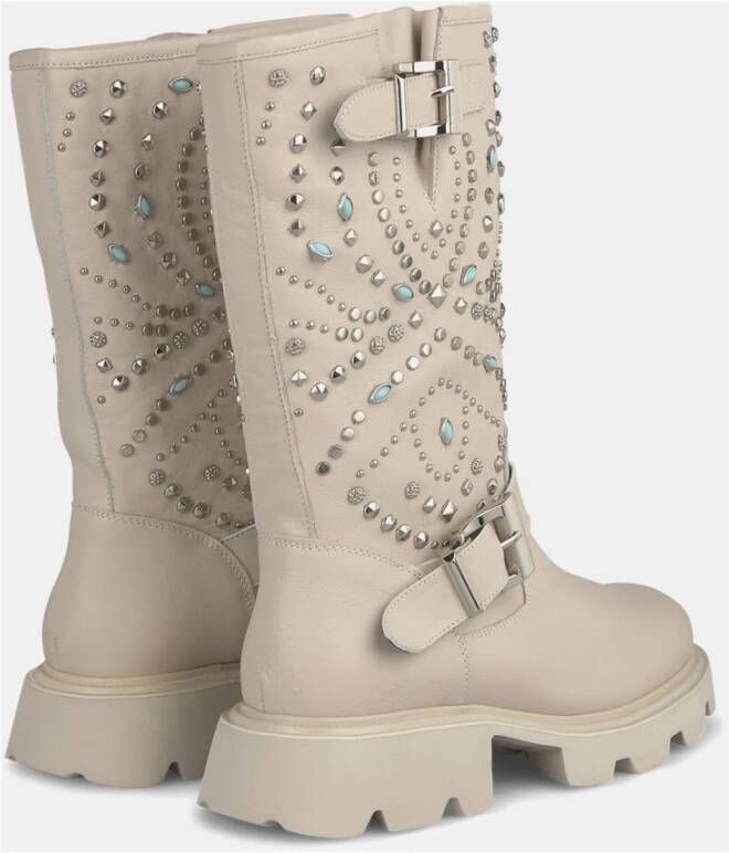 Alma en Pena Bootie zoolspoor studs White Dames