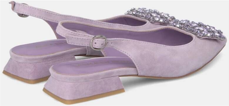 Alma en Pena Broche Platte Schoen Purple Dames