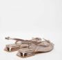 Alma en Pena Bronzen Strass Sandalen met Strik Brown Dames - Thumbnail 4