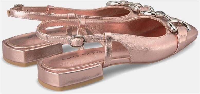 Alma en Pena Buckle Flat Shoe Pink Dames