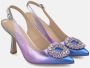 Alma en Pena Cirkelvormige Broche Hak Schoen Purple Dames - Thumbnail 2