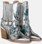 Alma en Pena Cowboy Bootie met geborduurde schacht Blue Dames - Thumbnail 2