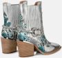 Alma en Pena Cowboy Bootie met geborduurde schacht Blue Dames - Thumbnail 3