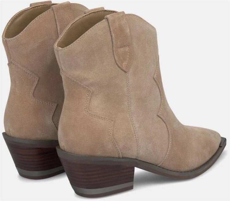 Alma en Pena Cowboy enkellaars Beige Dames