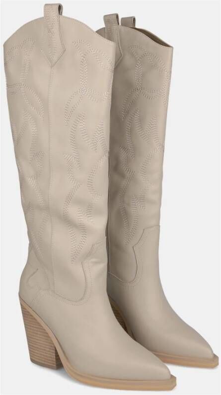 Alma en Pena Cowboystijl laars Beige Dames