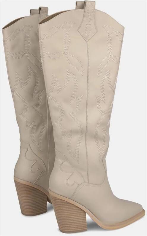 Alma en Pena Cowboystijl laars Beige Dames