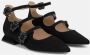 Alma en Pena Drievoudige gesp platte ballerina schoenen Black Dames - Thumbnail 2