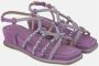 Alma en Pena Elegante Interlaced Sandaal met Strass Detail Purple Dames - Thumbnail 2