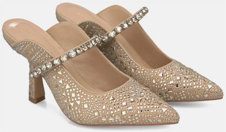 Alma en Pena Elegante Slingback Schoen met Strass Detail Beige Dames