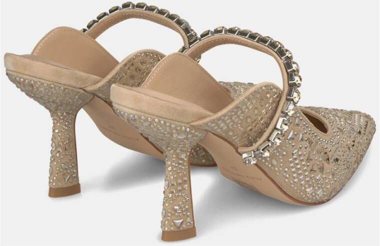 Alma en Pena Elegante Slingback Schoen met Strass Detail Beige Dames