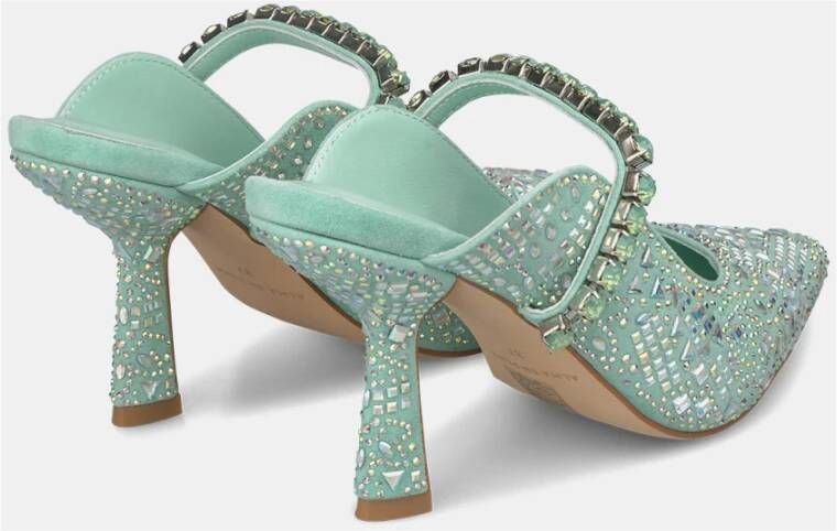 Alma en Pena Elegante Slingback Schoen met Strass Detail Green Dames