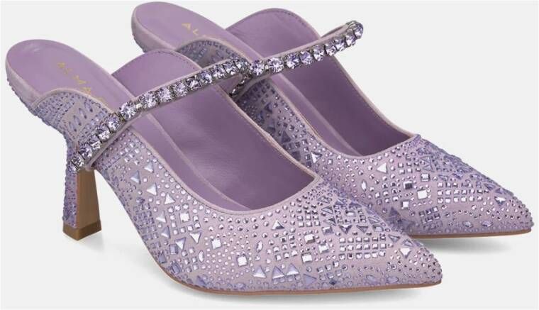 Alma en Pena Elegante Slingback Schoen met Strass Detail Purple Dames