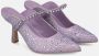 Alma en Pena Elegante Slingback Schoen met Strass Detail Purple Dames - Thumbnail 2