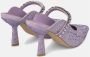 Alma en Pena Elegante Slingback Schoen met Strass Detail Purple Dames - Thumbnail 3