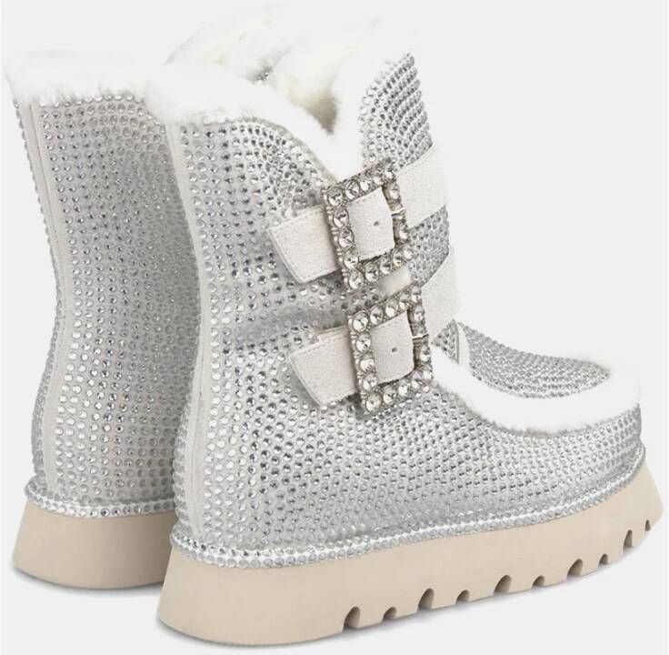 Alma en Pena Enkellaars met bonteffect en strass Gray Dames