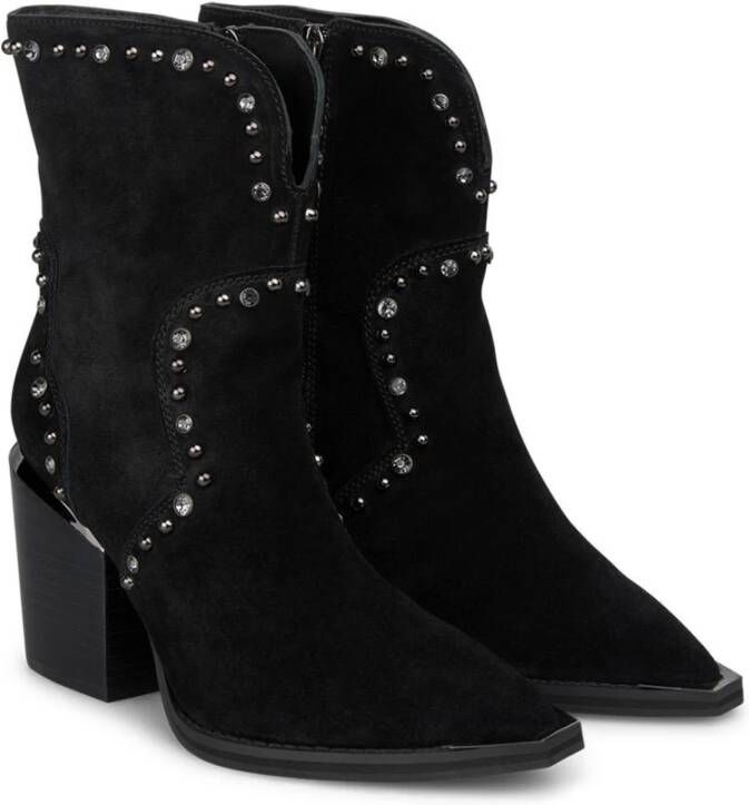 Alma en Pena Enkellaars met split en studs Black Dames