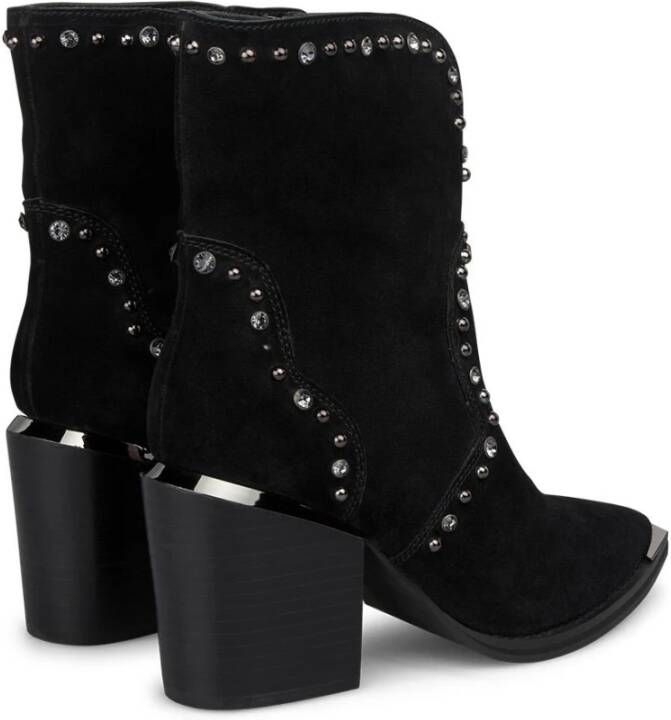 Alma en Pena Enkellaars met split en studs Black Dames