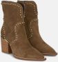 Alma en Pena Enkellaars met split en studs Brown Dames - Thumbnail 2