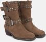 Alma en Pena Enkellaars met studs en gespen Brown Dames - Thumbnail 4