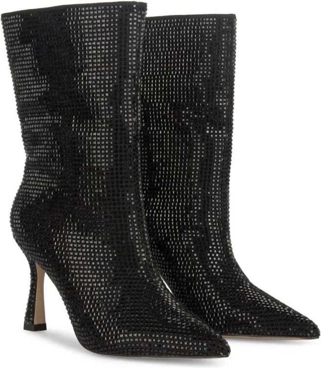 Alma en Pena Enkellaars scherpe neus glitter Black Dames