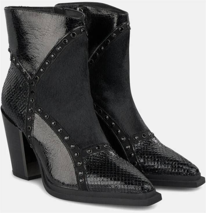 Alma en Pena Enkellaarsjes met hoge hakken en studs Black Dames