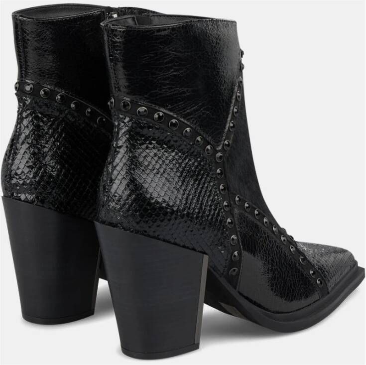 Alma en Pena Enkellaarsjes met hoge hakken en studs Black Dames