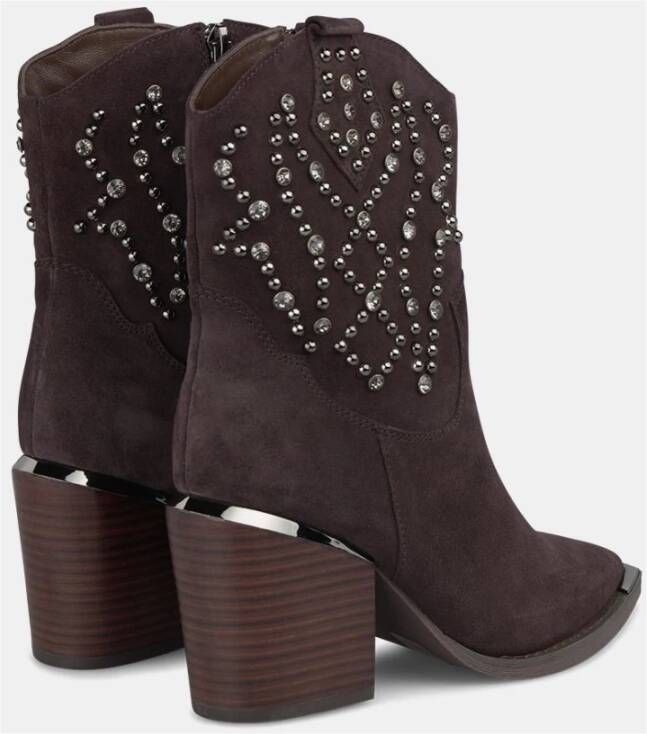 Alma en Pena Enkellaarsjes met studs Brown Dames