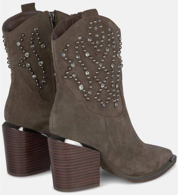 Alma en Pena Enkellaarzen met studs Gray Dames