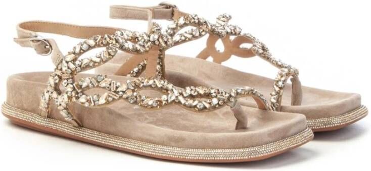 Alma en Pena Flat Sandals Beige Dames