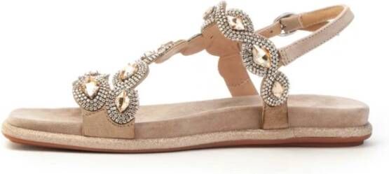 Alma en Pena Flat Sandals Bruin Dames