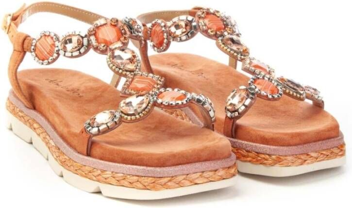 Alma en Pena Flat Sandals Oranje Dames