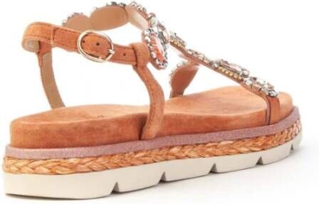 Alma en Pena Flat Sandals Oranje Dames