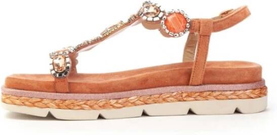 Alma en Pena Flat Sandals Oranje Dames