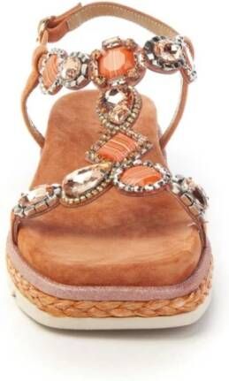 Alma en Pena Flat Sandals Oranje Dames