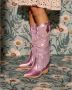 Alma en Pena Fonkelende Fringed Cowboy Boot Purple Dames - Thumbnail 2