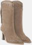 Alma en Pena Fringed Half-Boot met Versieringen Beige Dames - Thumbnail 2