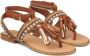 Alma en Pena Fringed Toe Sandal Brown Dames - Thumbnail 2