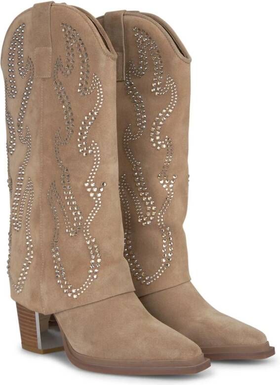 Alma en Pena Gaiter laarzen met glitter Brown Dames