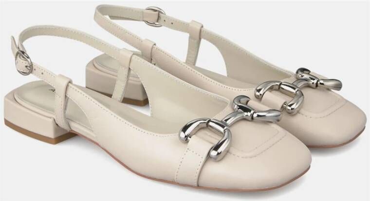 Alma en Pena Gesp platte schoen White Dames