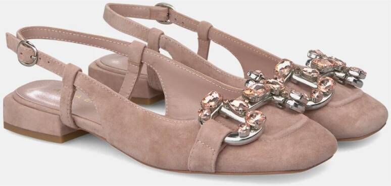 Alma en Pena Gesp Rhinestone Platte Schoen Pink Dames