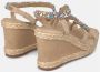 Alma en Pena Glitter Sleehak Sandaal met Vlechtdetail Beige Dames - Thumbnail 65