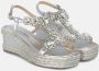 Alma en Pena Gevlochten Rhinestone Sleehak Sandaal Gray Dames - Thumbnail 2