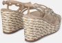 Alma en Pena Gevlochten sleehak sandaal met strass Brown Dames - Thumbnail 3