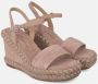 Alma en Pena Gevlochten Wedge Heel Sandal Pink Dames - Thumbnail 2