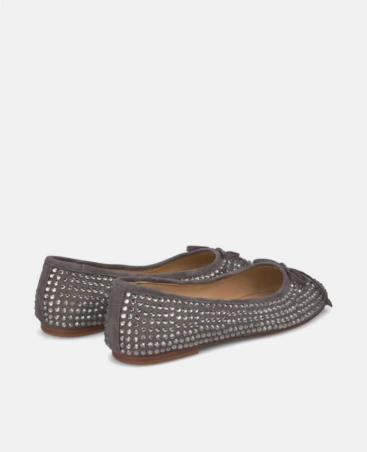 Alma en Pena Glanzende ballerina met strass Gray Dames