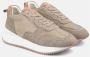 Alma en Pena Glanzende leren sneaker met platformzool Beige Dames - Thumbnail 2