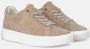 Alma en Pena Glinsterende Leren Sneakers Beige Dames - Thumbnail 2